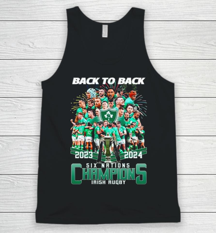 2024 Back To Back Six Nations Champions Irish Rugby Unisex Tank Top