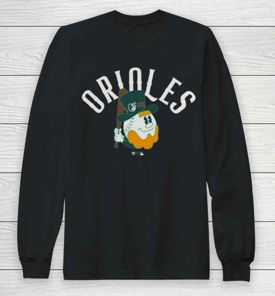 2024 Baltimore Orioles Levelwear Green St. Patrick’s Day Long Sleeve T-Shirt