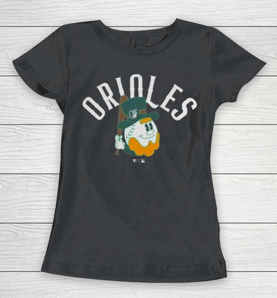 2024 Baltimore Orioles Levelwear Green St. Patrick’s Day Women T-Shirt