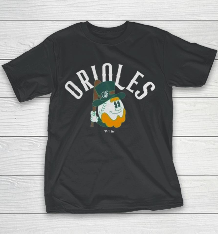 2024 Baltimore Orioles Levelwear Green St. Patrick’s Day Youth T-Shirt