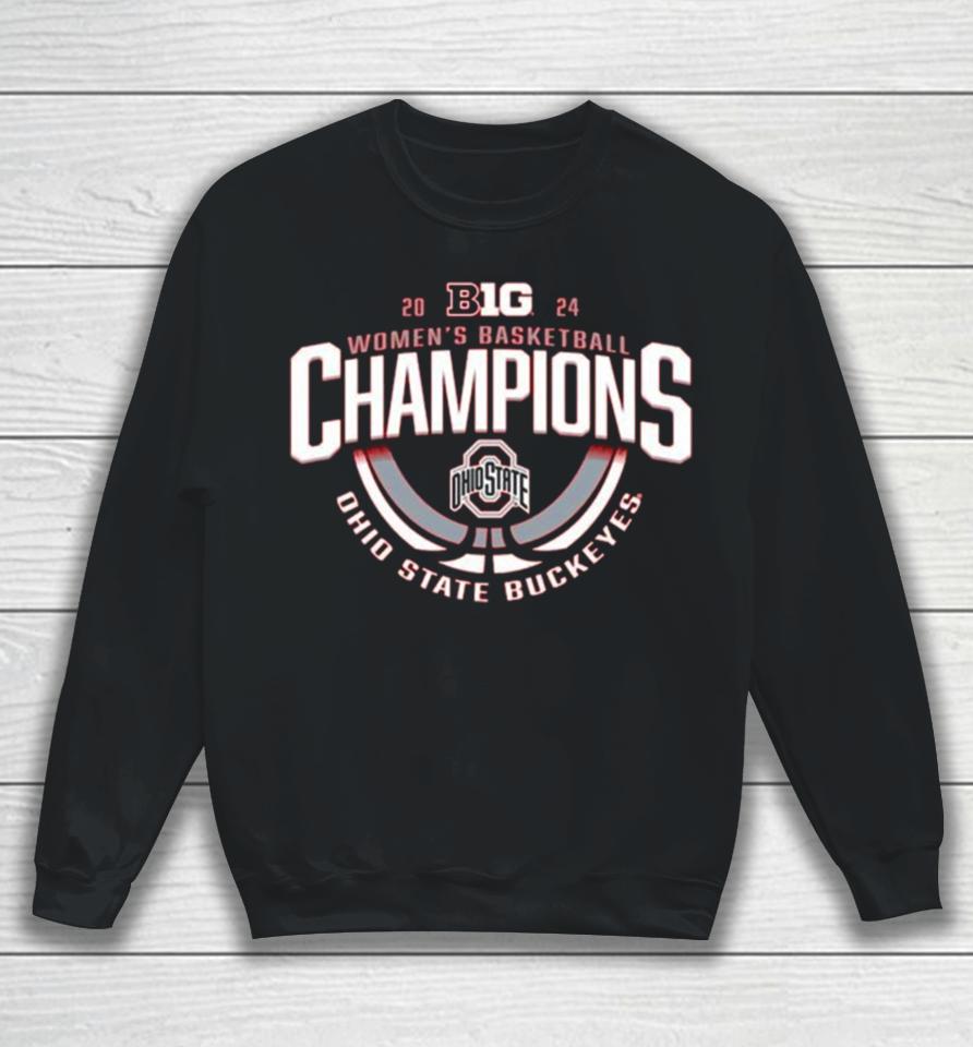 2024 Big Ten Women’s Basketball Scarlet Ohio State Buckeyes Champions Sweatshirt