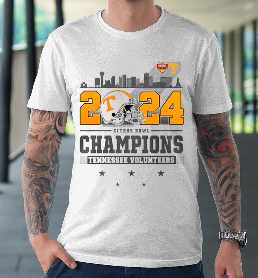 2024 Cheez It Citrus Bowl Champions Tennessee Volunteers Helmet Premium T-Shirt