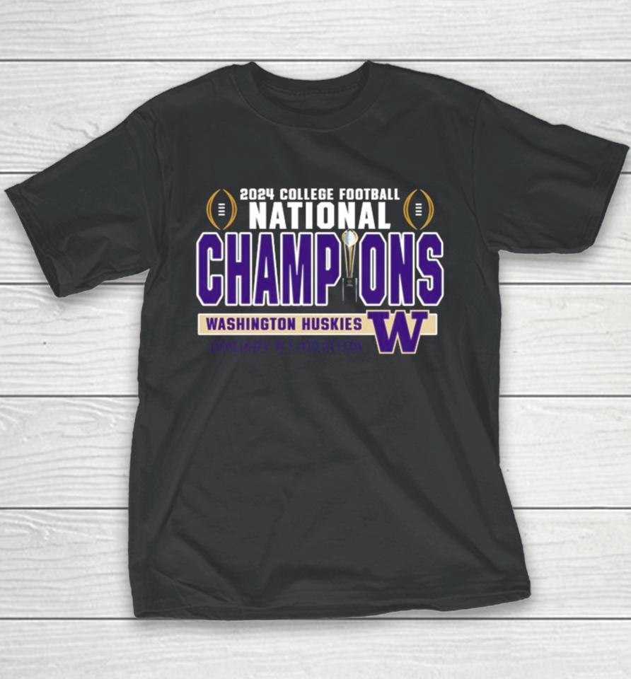 2024 College Football Playoffs National Champions Washington Huskies Football Youth T-Shirt