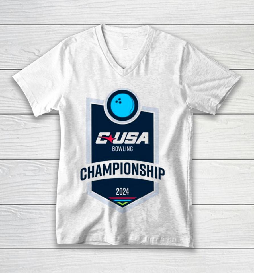 2024 Conference Usa Bowling Championship Logo Unisex V-Neck T-Shirt