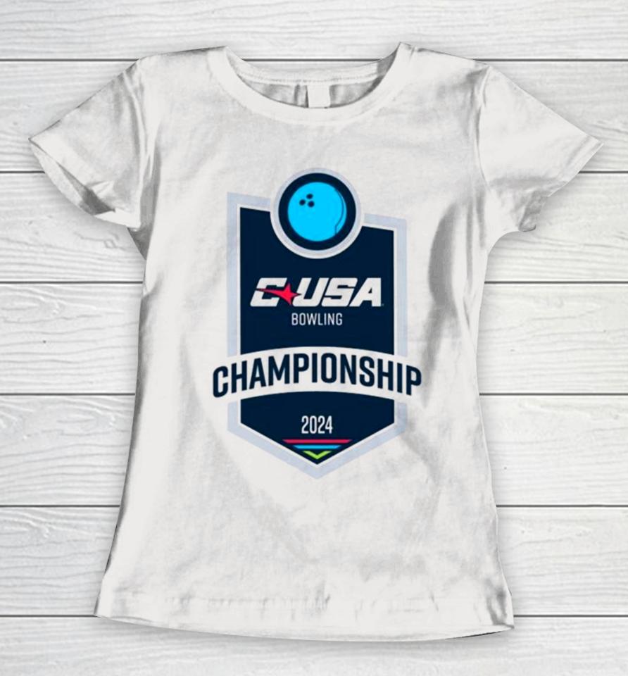 2024 Conference Usa Bowling Championship Logo Women T-Shirt