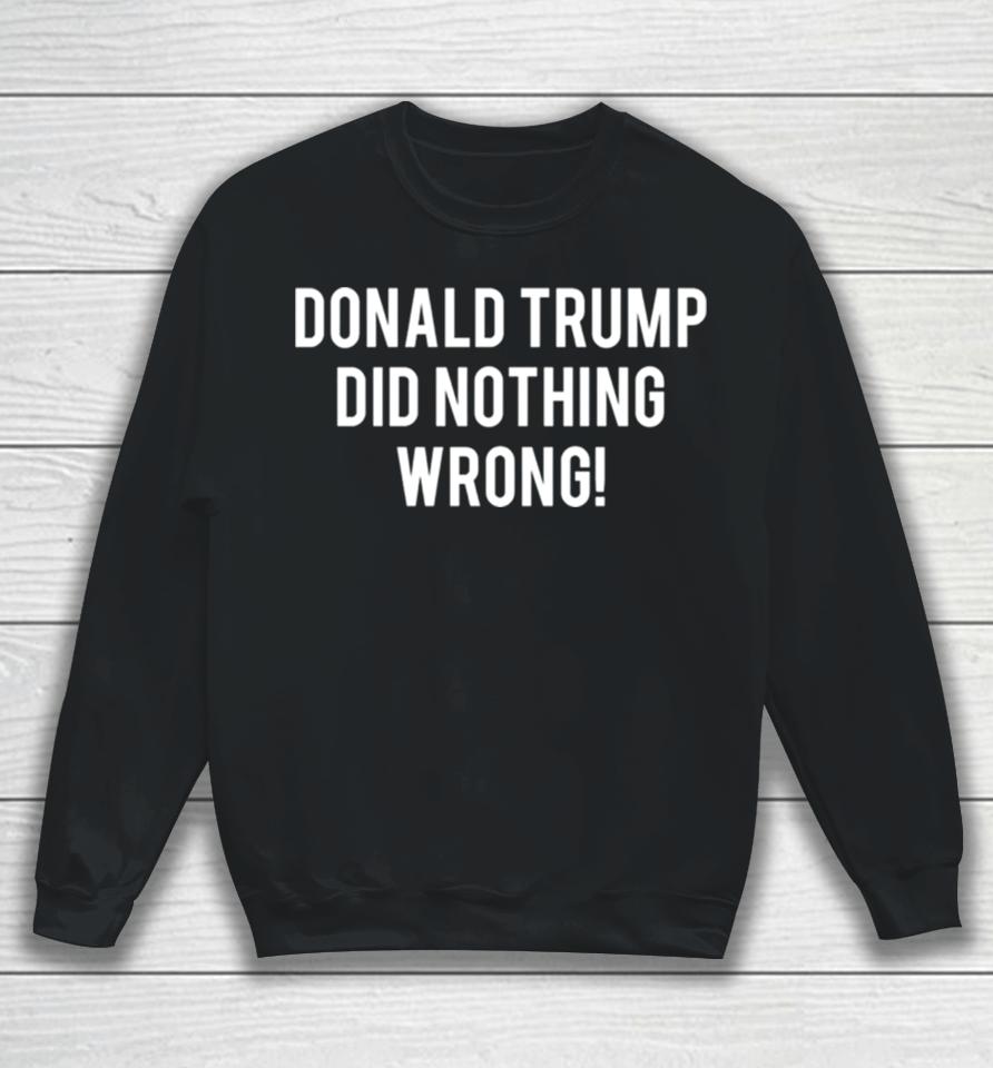 2024 Donald Trump Did Nothing Wrong Sweatshirt