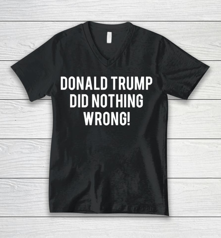2024 Donald Trump Did Nothing Wrong Unisex V-Neck T-Shirt