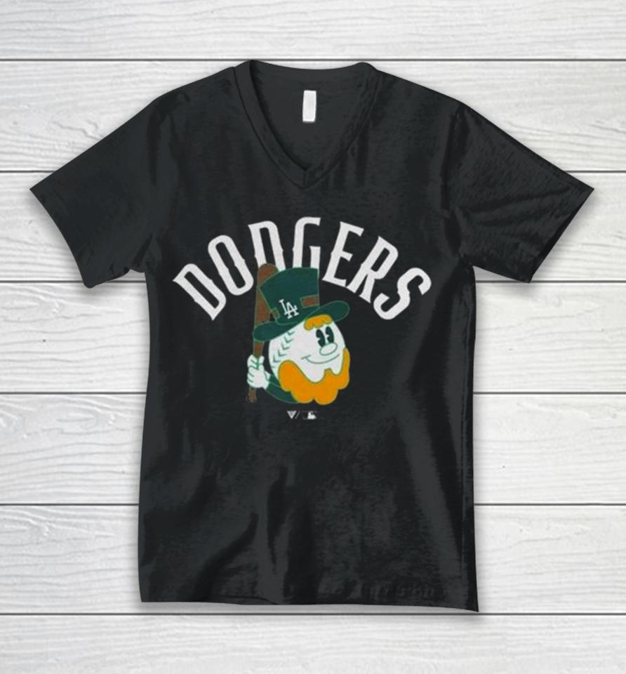 2024 Los Angeles Dodgers Levelwear Green St. Patrick’s Day Unisex V-Neck T-Shirt