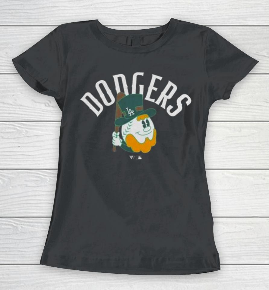 2024 Los Angeles Dodgers Levelwear Green St. Patrick’s Day Women T-Shirt