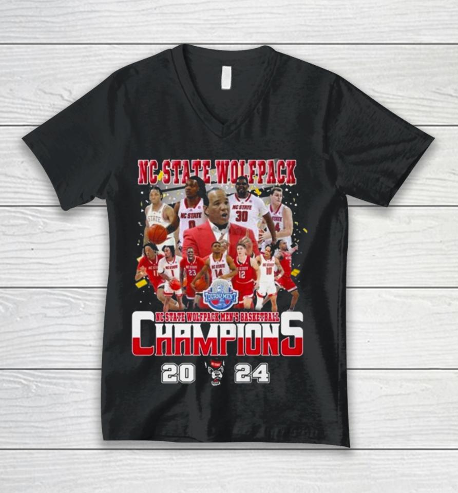 2024 Men’s Basketball Tournament Champions Nc State Wolfpack Unisex V-Neck T-Shirt