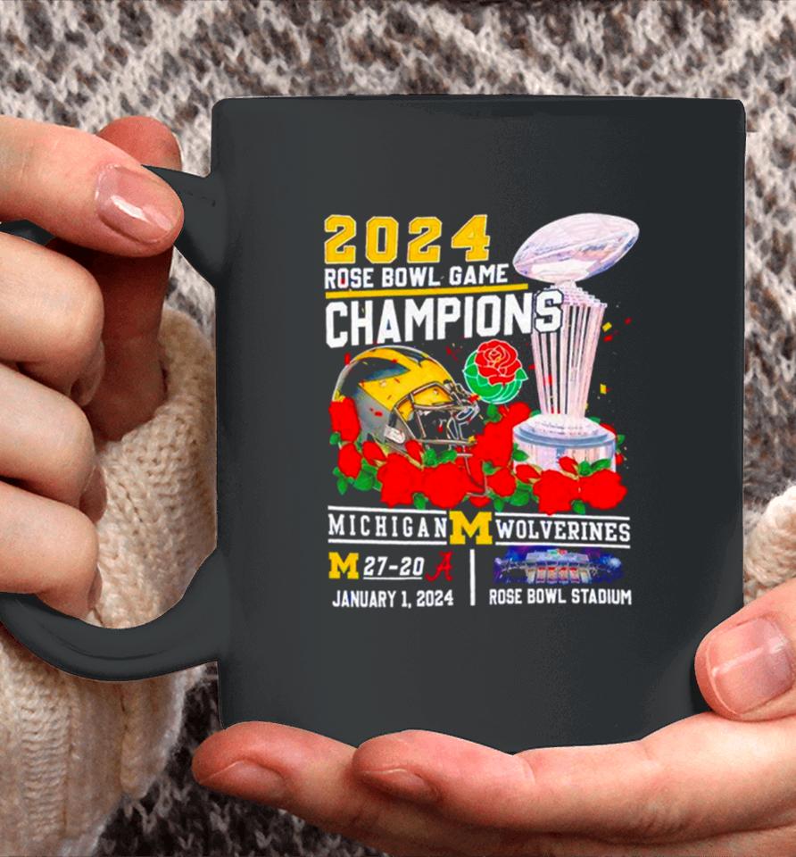 2024 Michigan Wolverines Rose Bowl Game Champions Coffee Mug