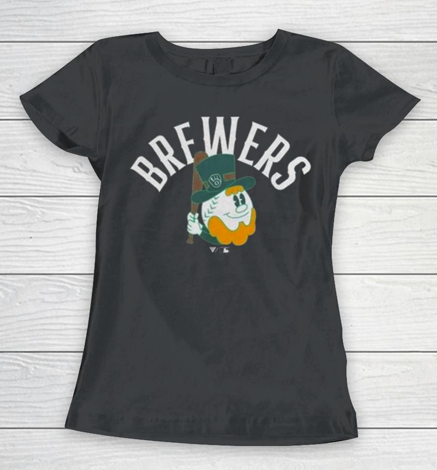 2024 Milwaukee Brewers Levelwear Green St. Patrick’s Day Women T-Shirt