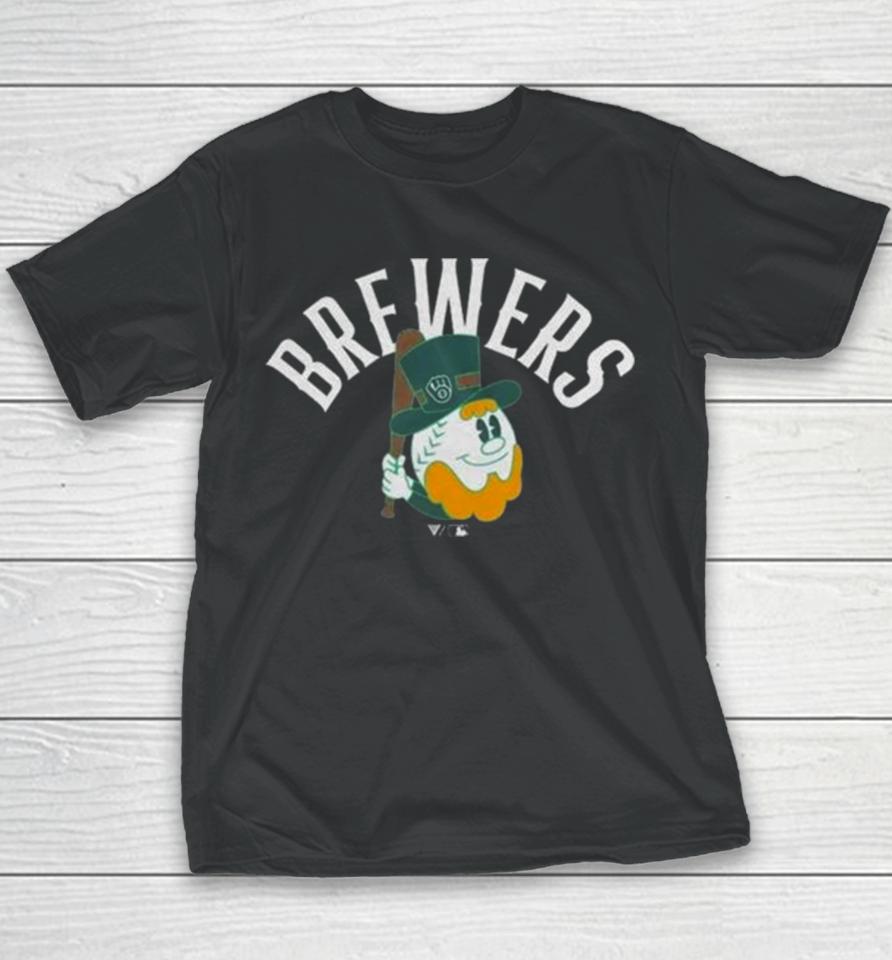 2024 Milwaukee Brewers Levelwear Green St. Patrick’s Day Youth T-Shirt