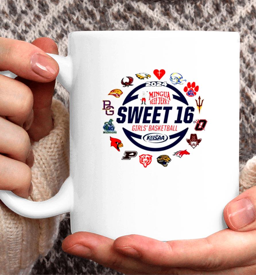 2024 Mingua Beef Jerky Sweet 16 Girls’ Basketball Logo Coffee Mug