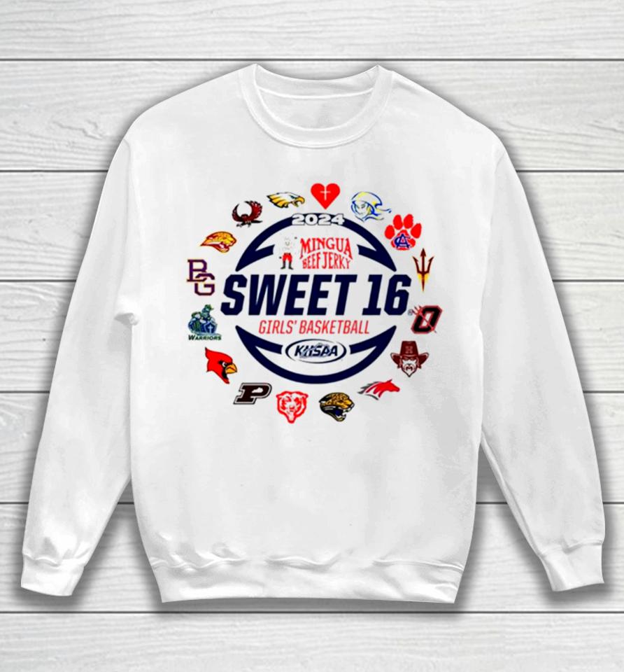 2024 Mingua Beef Jerky Sweet 16 Girls’ Basketball Logo Sweatshirt