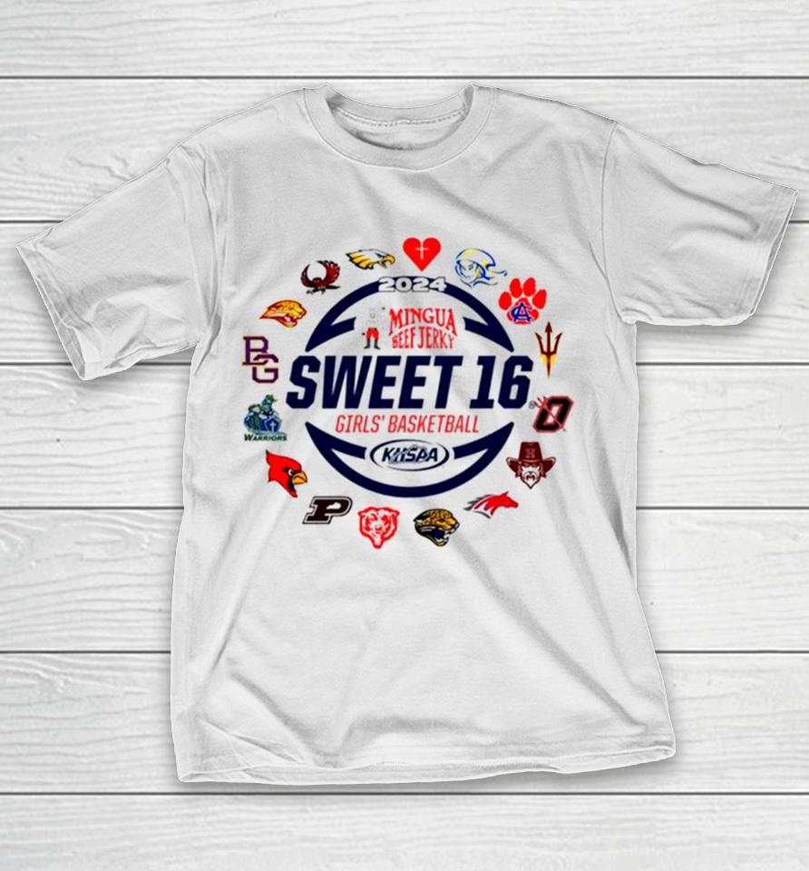 2024 Mingua Beef Jerky Sweet 16 Girls’ Basketball Logo T-Shirt