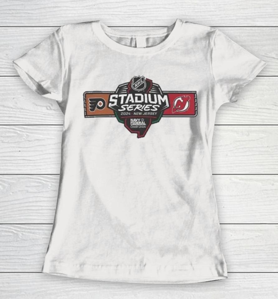 2024 Navy Federal Credit Union Nhl Stadium Series Philadelphia Flyers Vs New Jersey Devils Women T-Shirt