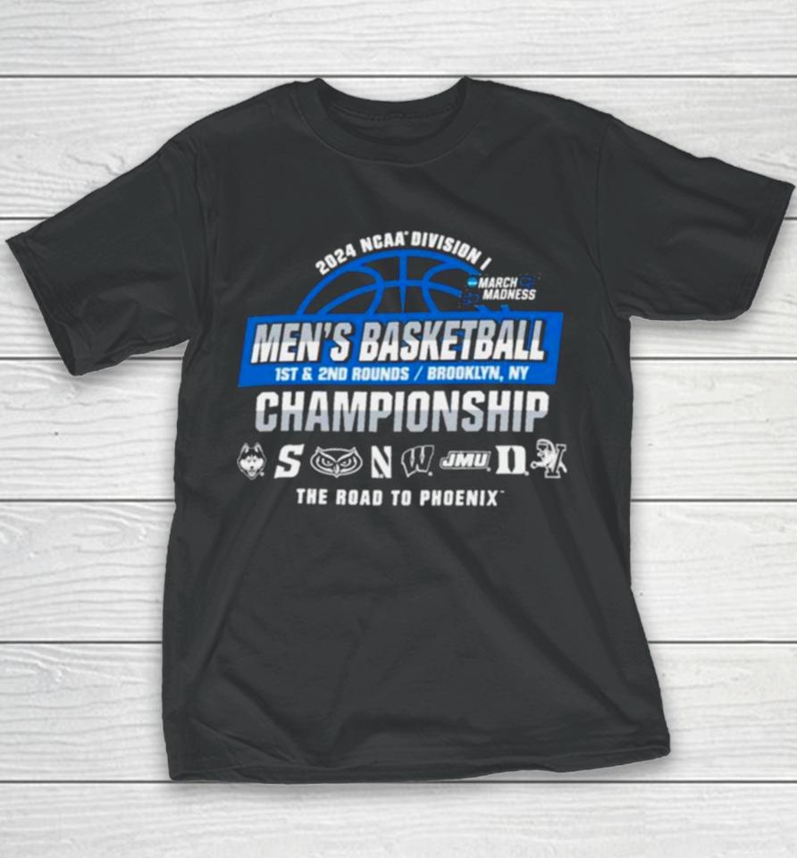 2024 Ncaa Division I Men’s Basketball Championship 1St, 2Nd Rounds – Brooklyn Youth T-Shirt