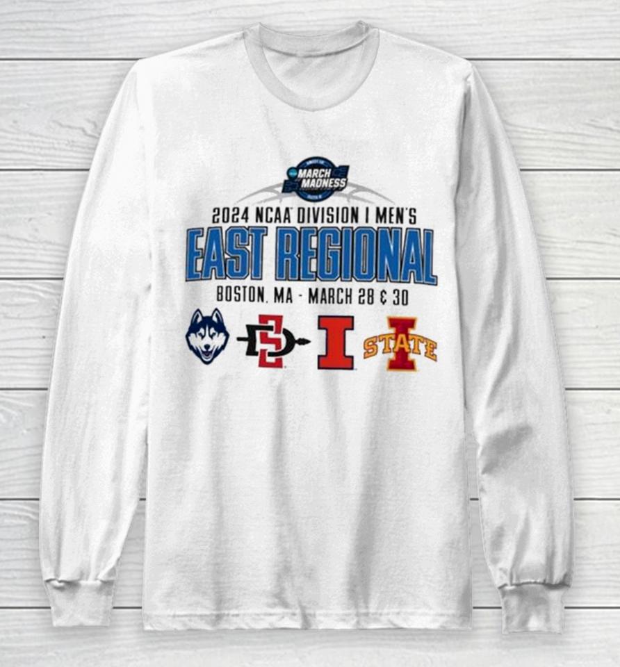 2024 Ncaa Division I Men’s East Regional Boston Ma March 28 &Amp; 30 Long Sleeve T-Shirt