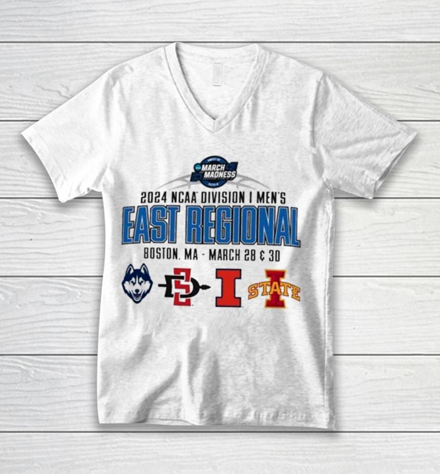2024 Ncaa Division I Men’s East Regional Boston Ma March 28 &Amp; 30 Unisex V-Neck T-Shirt