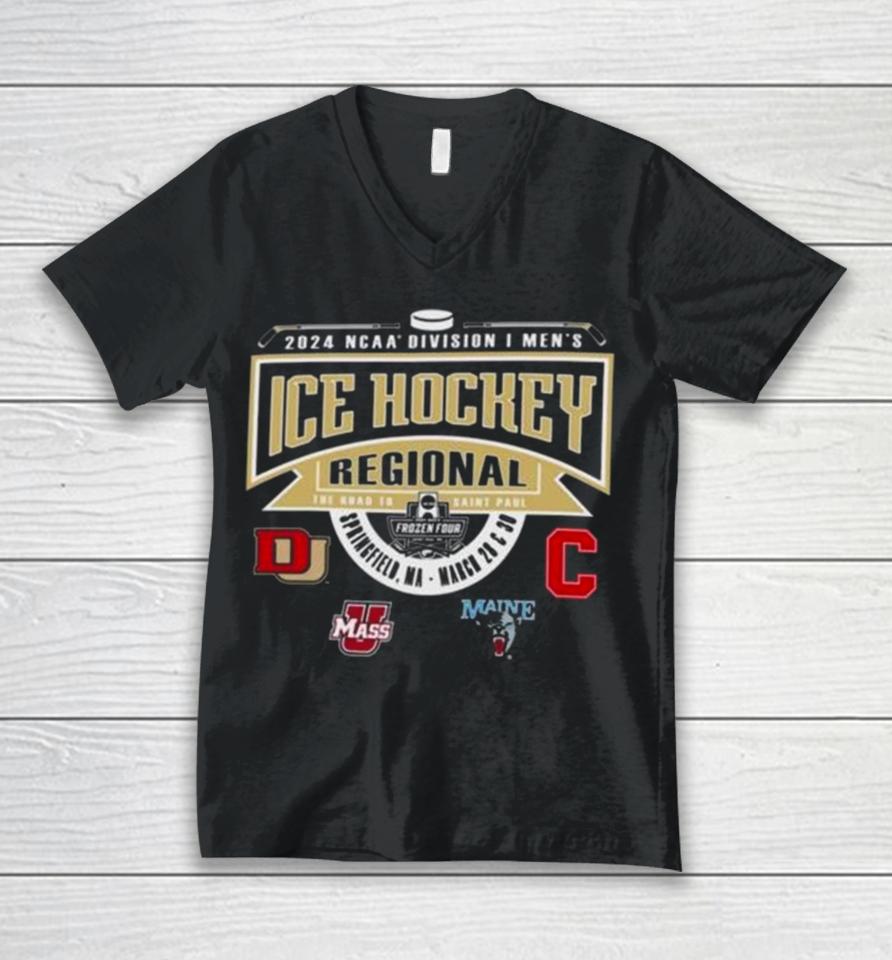 2024 Ncaa Division I Men’s Ice Hockey Regional The Road To Saint Paul March 28 &Amp; 30 Unisex V-Neck T-Shirt