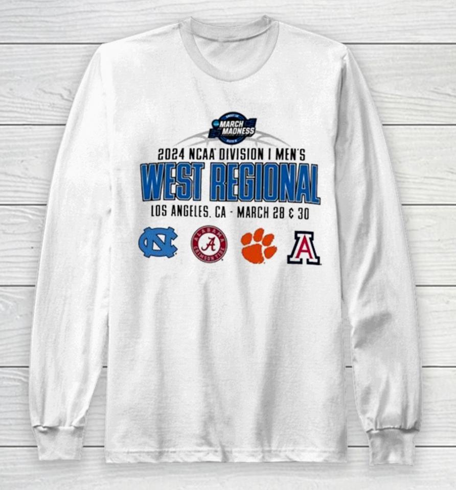 2024 Ncaa Division I Men’s West Regional Los Angeles Ca – March 28 &Amp; 30 Long Sleeve T-Shirt