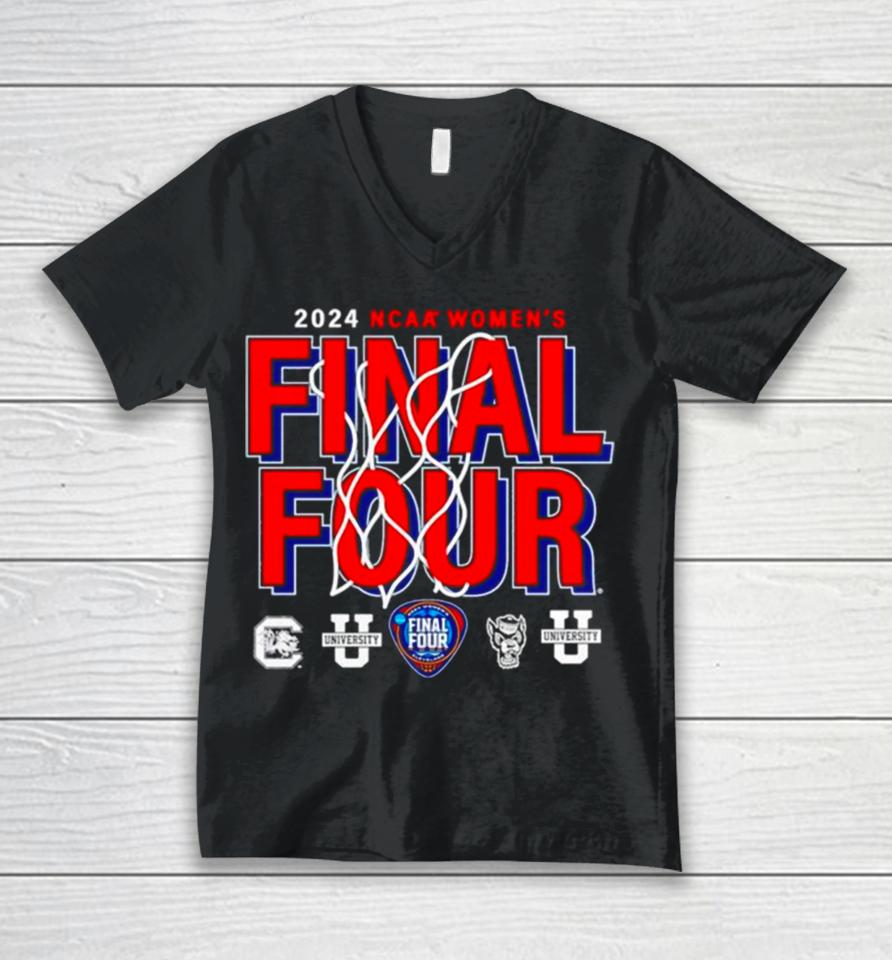 2024 Ncaa Women’s Basketball Tournament March Madness Final Four Dynamic Action Unisex V-Neck T-Shirt