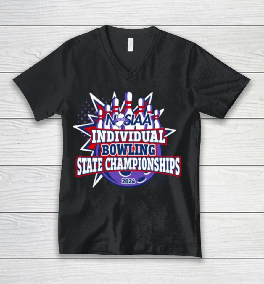 2024 Njsiaa Individual Bowling State Championships Unisex V-Neck T-Shirt
