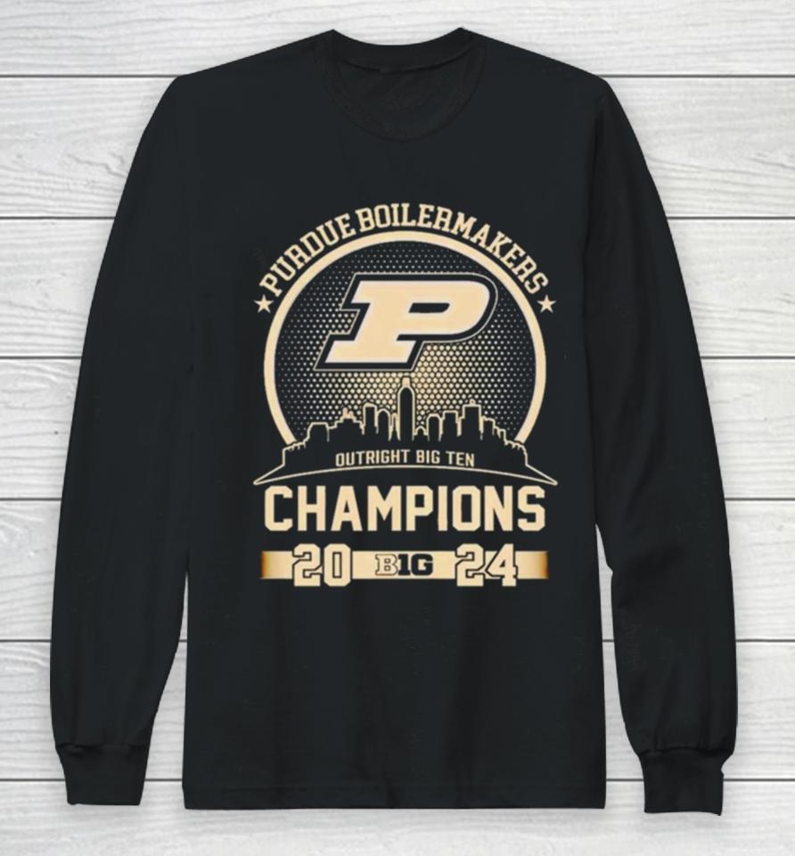 2024 Purdue Boilermakers Basketball Big 10 Champions Long Sleeve T-Shirt