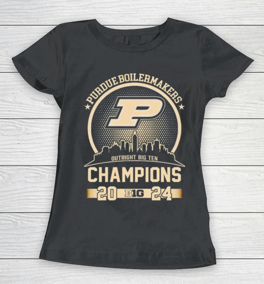 2024 Purdue Boilermakers Basketball Big 10 Champions Women T-Shirt