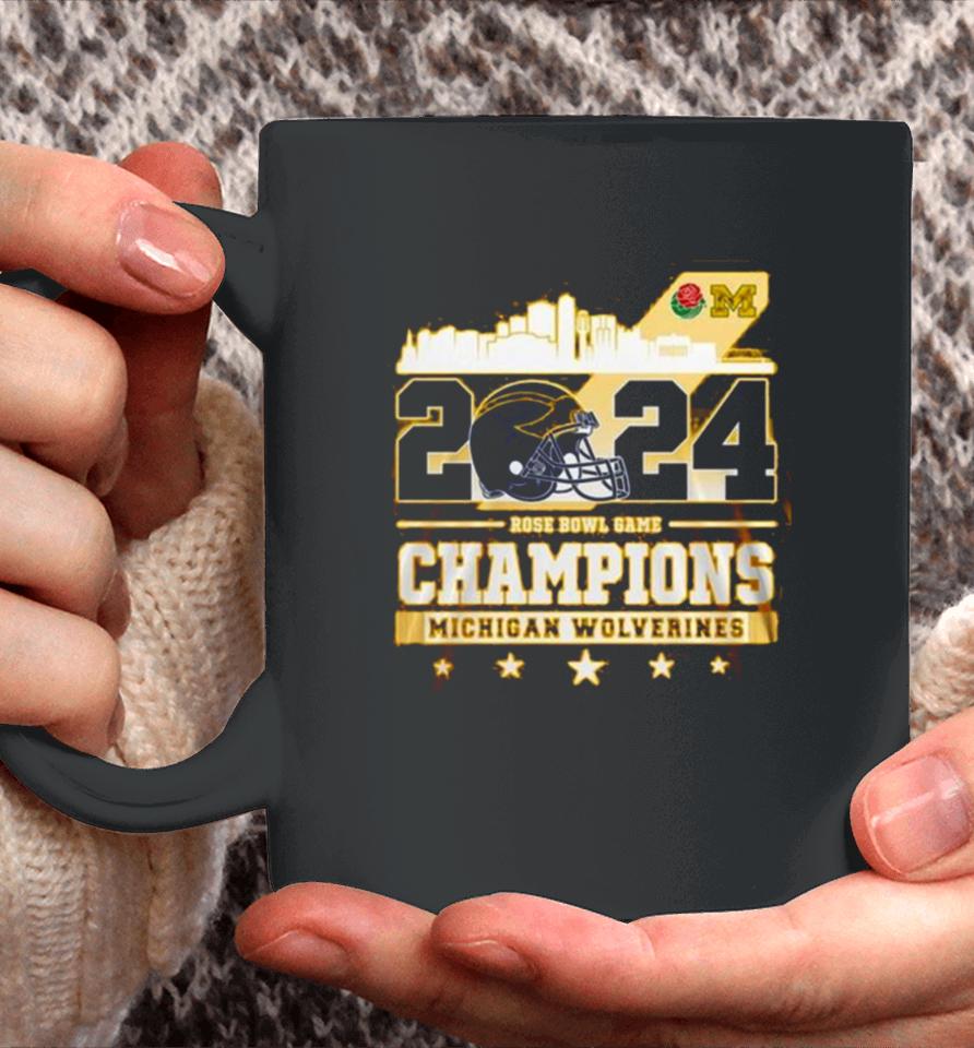 2024 Rose Bowl Game Champions Michigan Wolverines Coffee Mug