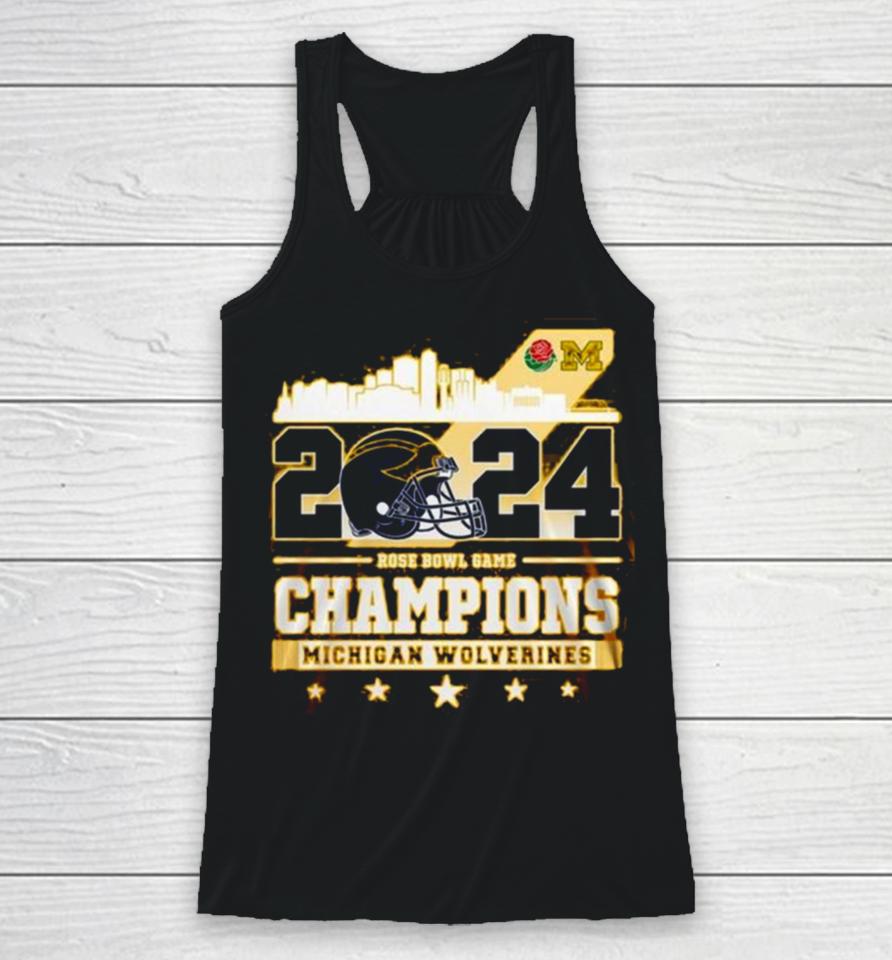 2024 Rose Bowl Game Champions Michigan Wolverines Racerback Tank