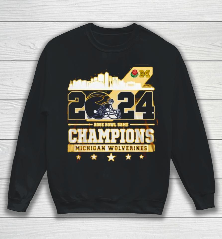 2024 Rose Bowl Game Champions Michigan Wolverines Sweatshirt