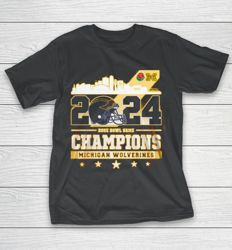 2024 Rose Bowl Game Champions Michigan Wolverines T-Shirt