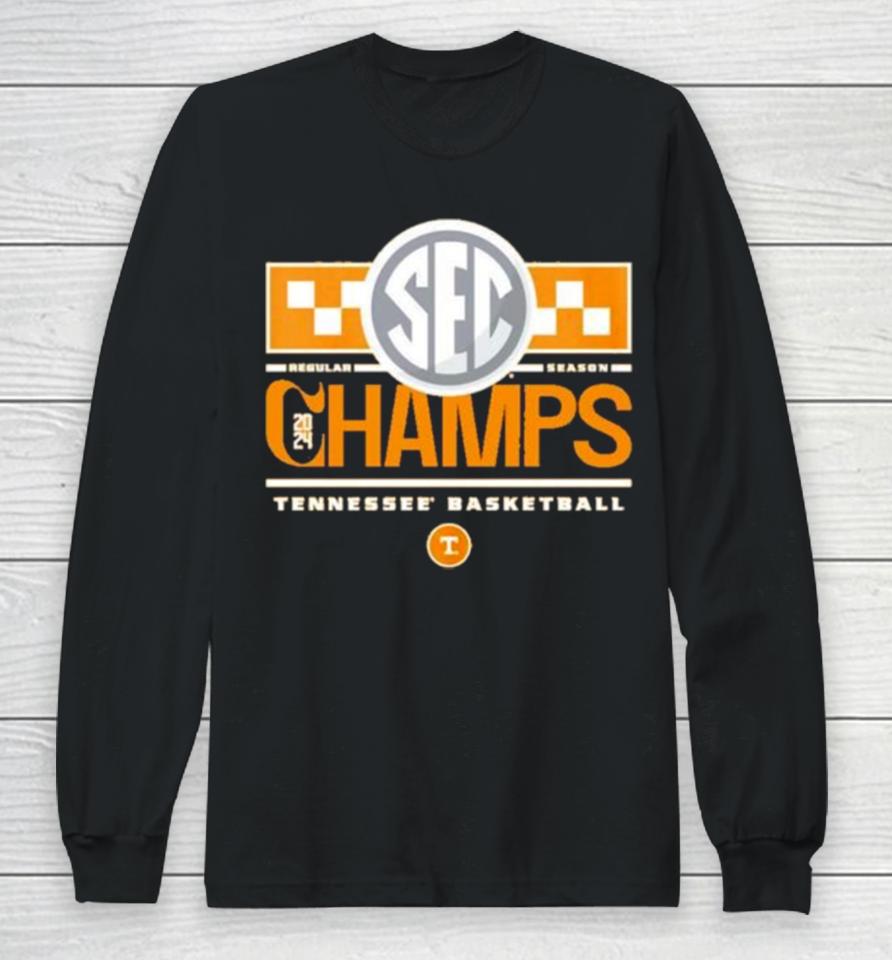2024 Sec Champs Team Tennessee Volunteers Men’s Basketball Long Sleeve T-Shirt