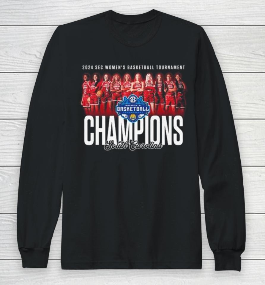 2024 Sec Women’s Basketball Tournament Champions South Carolina Gamecocks Long Sleeve T-Shirt
