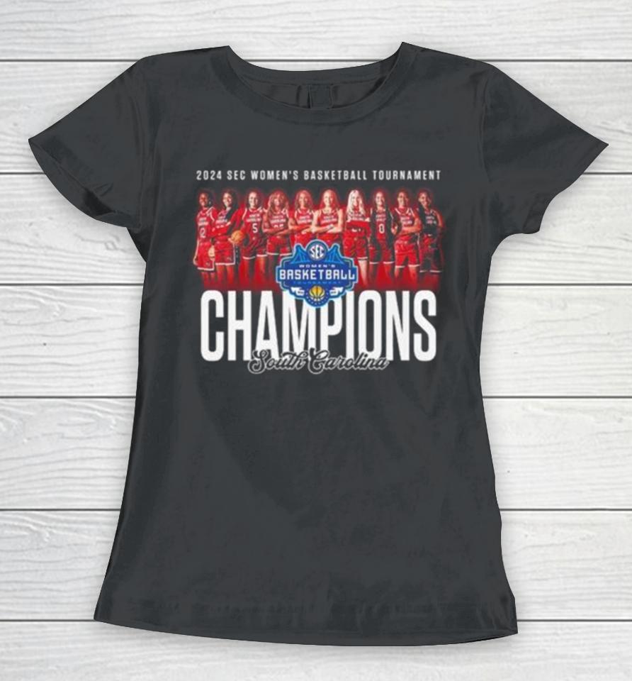 2024 Sec Women’s Basketball Tournament Champions South Carolina Gamecocks Women T-Shirt