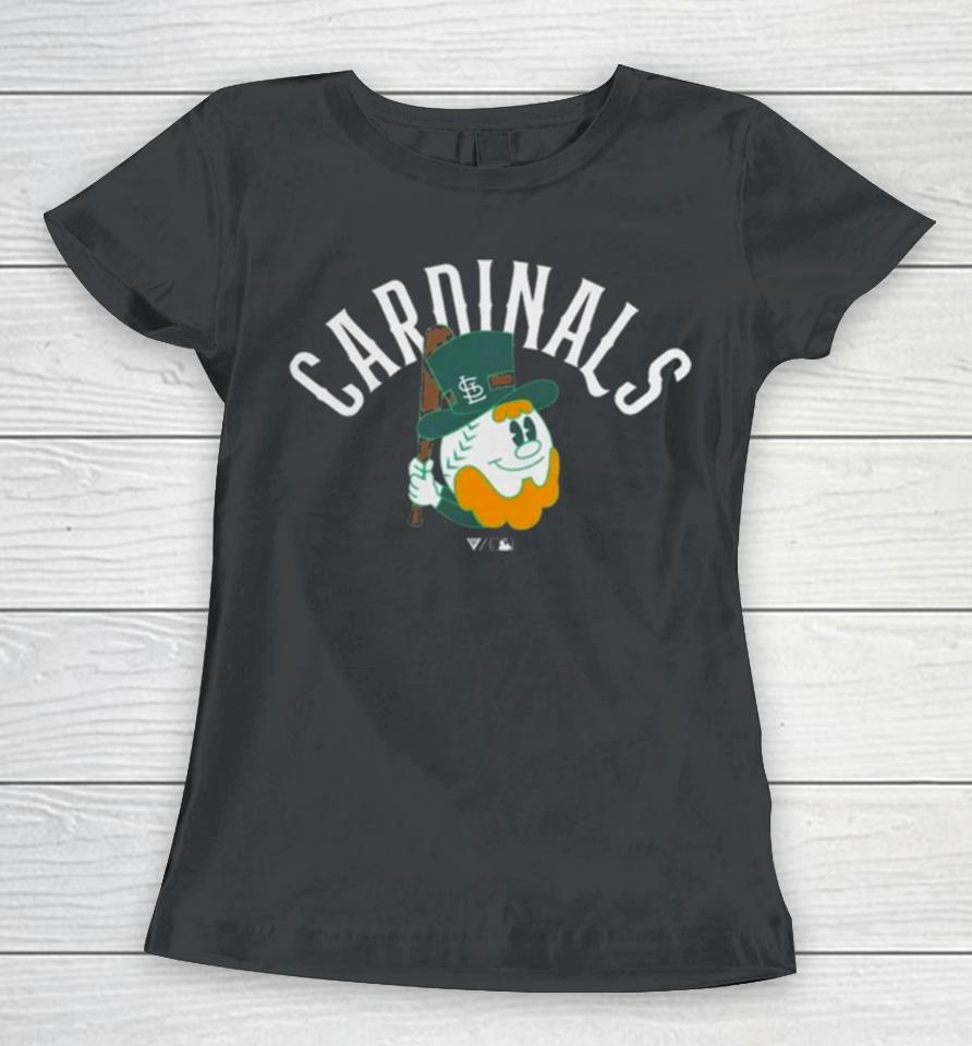 2024 St. Louis Cardinals Levelwear Green St. Patrick’s Day Women T-Shirt