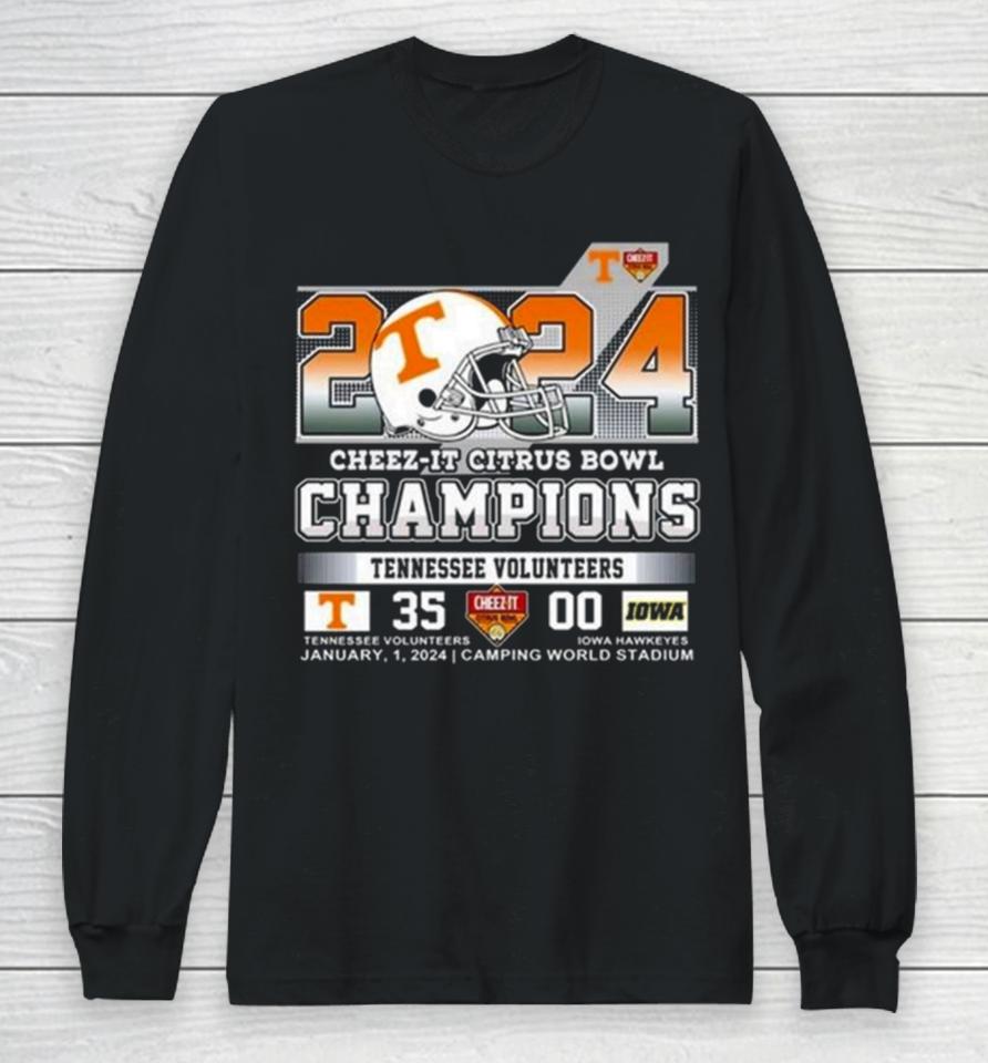 2024 Tennessee Volunteers Champions Cheez It Citrus Bowl Long Sleeve T-Shirt