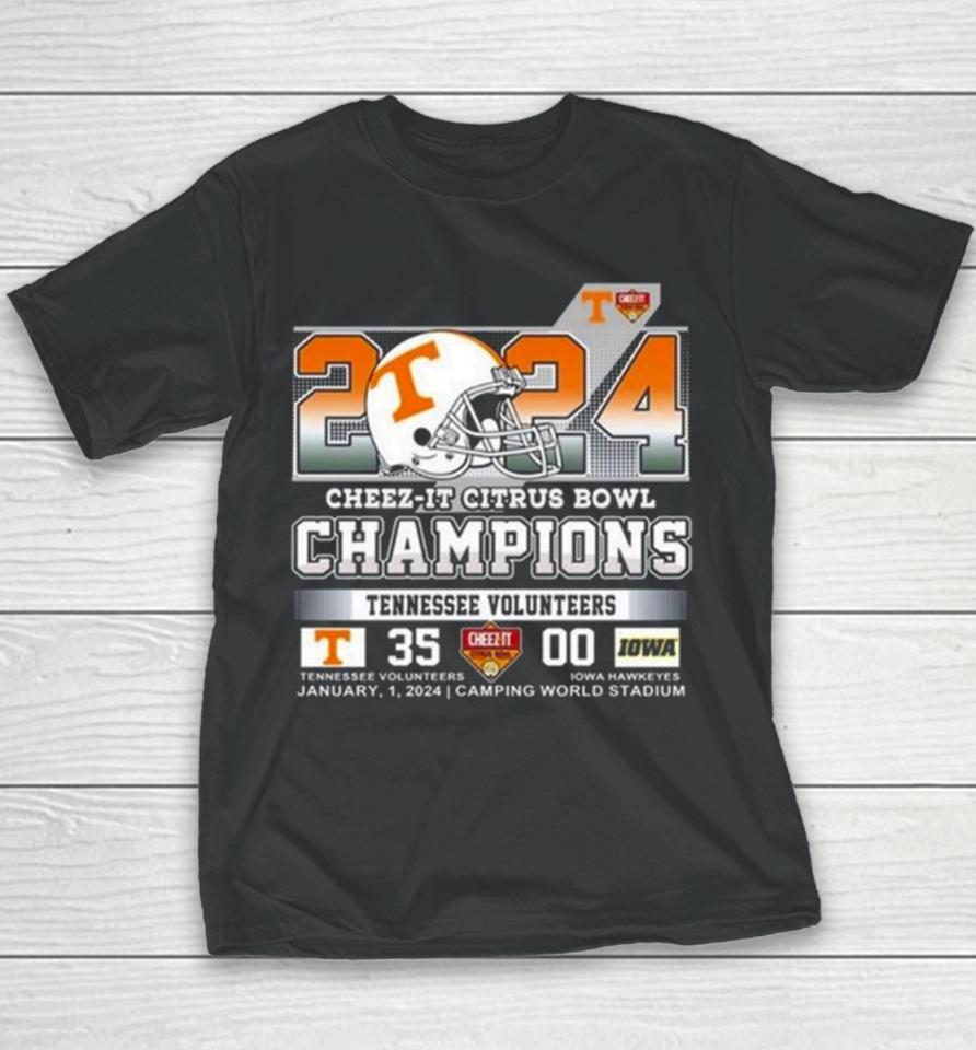 2024 Tennessee Volunteers Champions Cheez It Citrus Bowl Youth T-Shirt