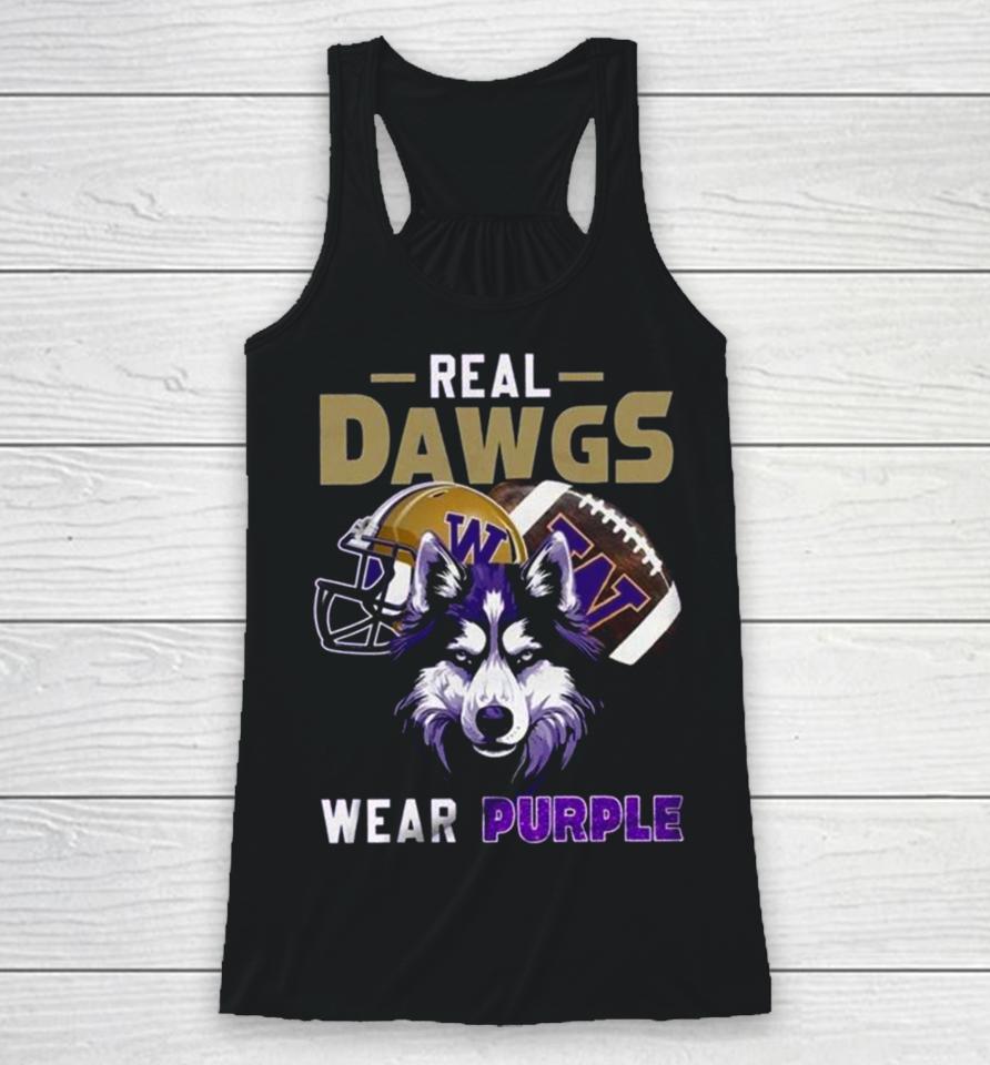 2024 Washington Huskies Real Dawgs Wear Purple Wolf Racerback Tank
