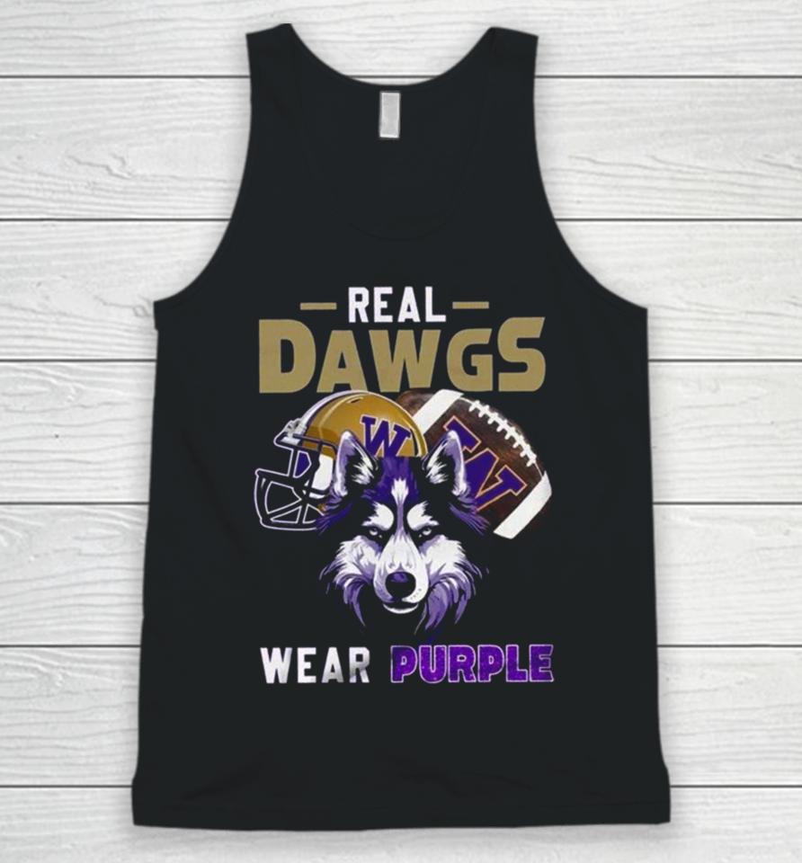 2024 Washington Huskies Real Dawgs Wear Purple Wolf Unisex Tank Top