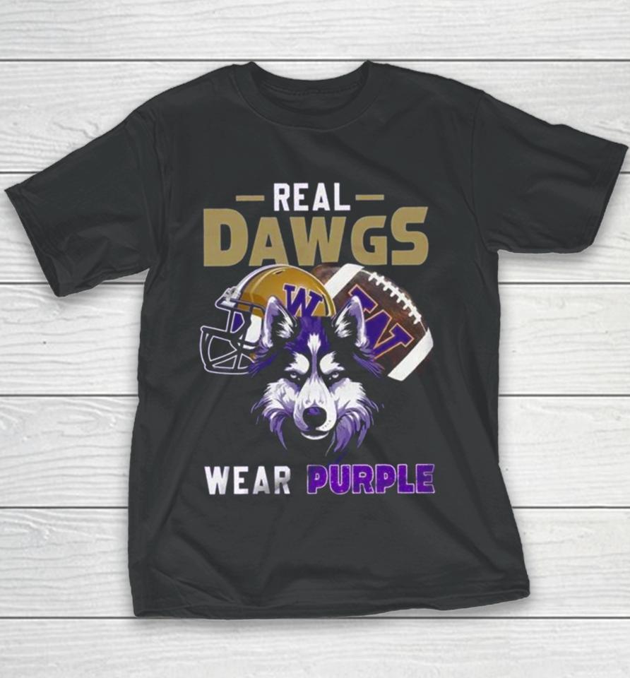 2024 Washington Huskies Real Dawgs Wear Purple Wolf Youth T-Shirt