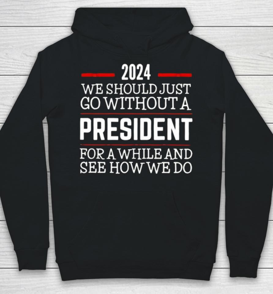 2024 We Should Just Go Without A President For A While And See How We Do Hoodie