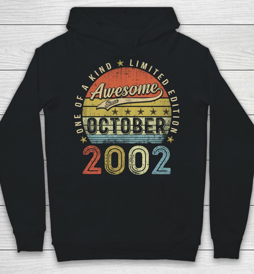 20Th Birthday Gift Awesome Since October 2002 20 Year Old Hoodie