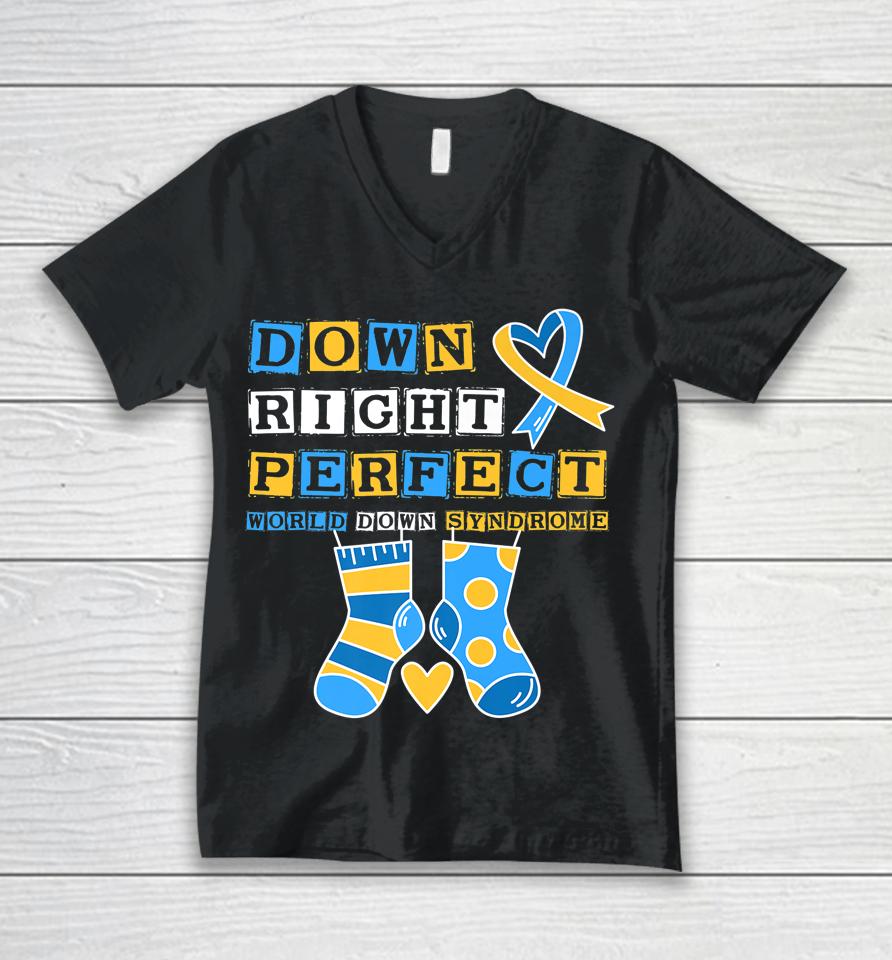 21 March World Down Syndrome Day Awareness Socks Unisex V-Neck T-Shirt