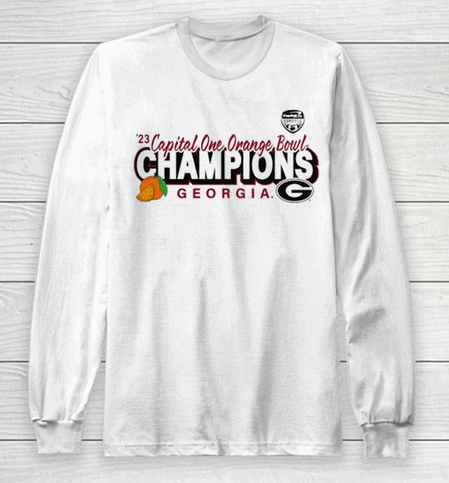 ’23 Orange Bowl Champions Georgia Bulldogs Long Sleeve T-Shirt
