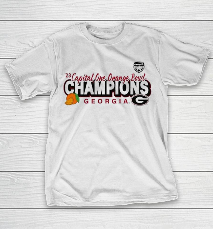 ’23 Orange Bowl Champions Georgia Bulldogs T-Shirt