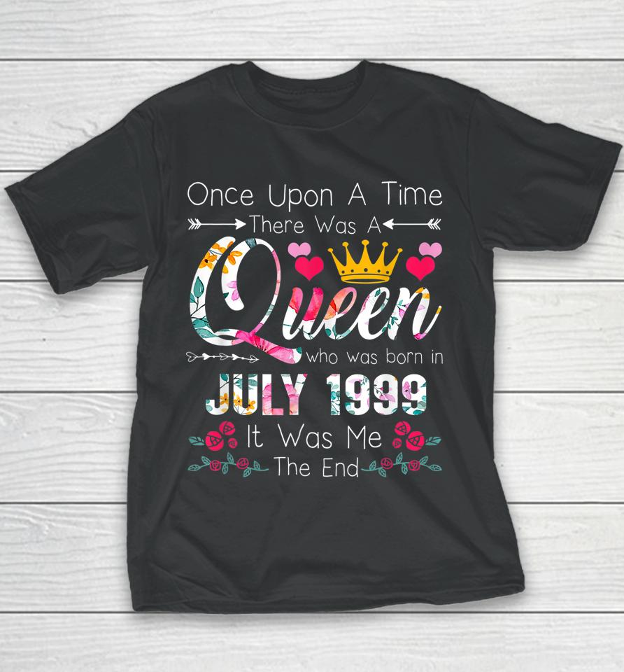 23 Years Birthday Girls 23Rd Birthday Queen July 1999 Youth T-Shirt