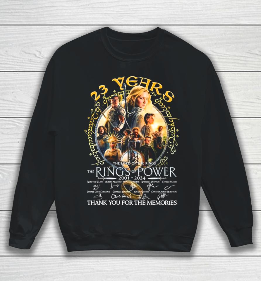 23 Years The Lord Of The Rings – Rings Of Power 2001 2024 Thank You For The Memories Sweatshirt